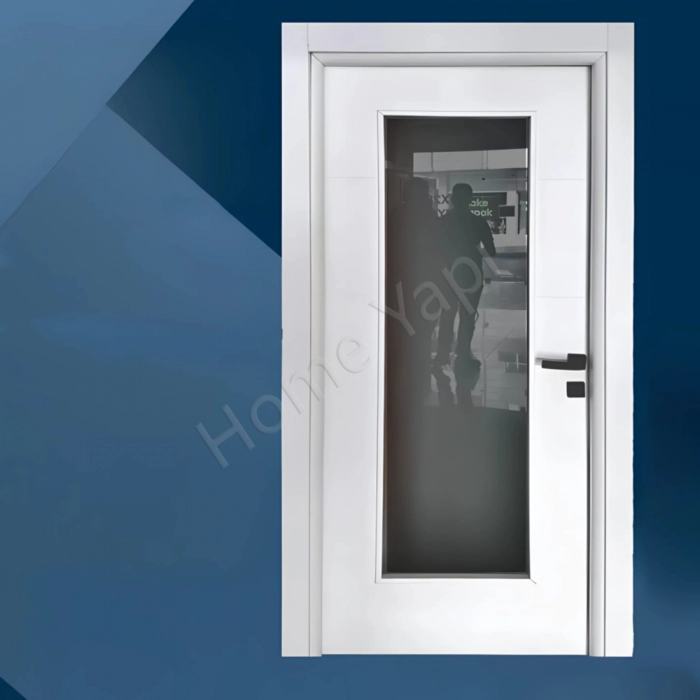 Amerikan Panel Kapı Tam Camlı +Aksesuar Dahil1