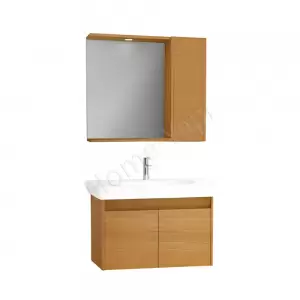 Banyo Dolabı 80 Cm Alvit Full Mdf Lavabo Dahil resim1